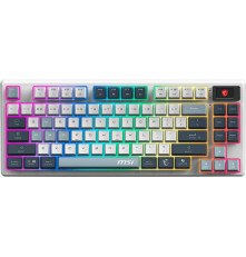 Клавиатура беспроводная игровая MSI FORGE GK600, RGB LED, 4000 mA/h, белый/серый/черный