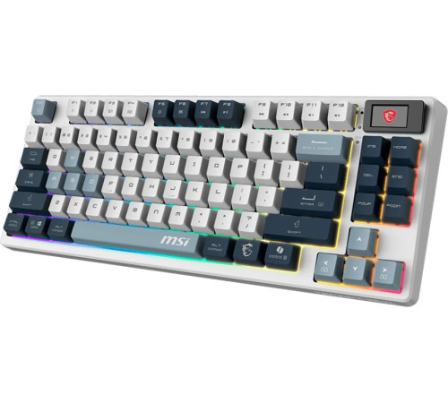 Клавиатура беспроводная игровая MSI FORGE GK600, RGB LED, 4000 mA/h, белый/серый/черный