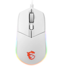 Мышь проводная игровая MSI Clutch GM11, 5000 dpi, RGB lighting, белый