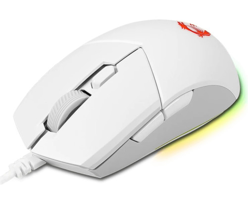Мышь проводная игровая MSI Clutch GM11, 5000 dpi, RGB lighting, белый Мышь проводная игровая MSI Clutch GM11, 5000 dpi, RGB lighting, белый