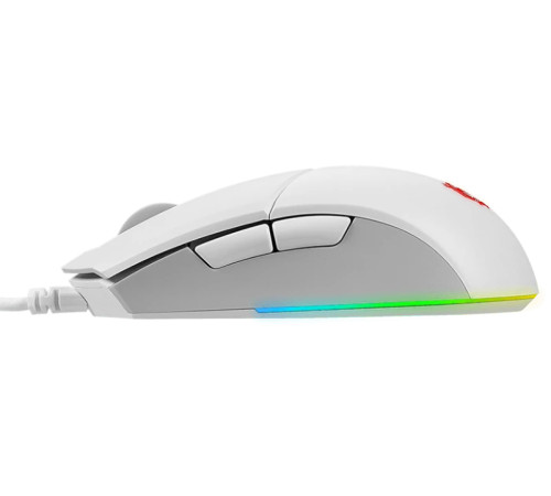Мышь проводная игровая MSI Clutch GM11, 5000 dpi, RGB lighting, белый