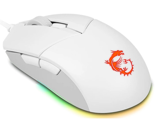 Мышь проводная игровая MSI Clutch GM11, 5000 dpi, RGB lighting, белый Мышь проводная игровая MSI Clutch GM11, 5000 dpi, RGB lighting, белый