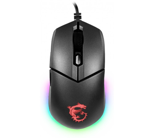 Мышь проводная игровая MSI Clutch GM11, 5000 dpi, RGB lighting, черный