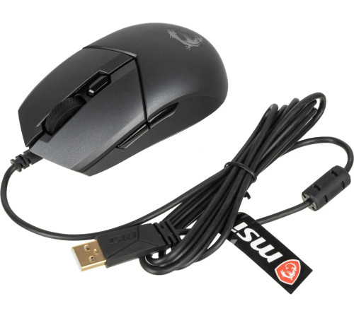 Мышь проводная игровая MSI Clutch GM11, 5000 dpi, RGB lighting, черный
