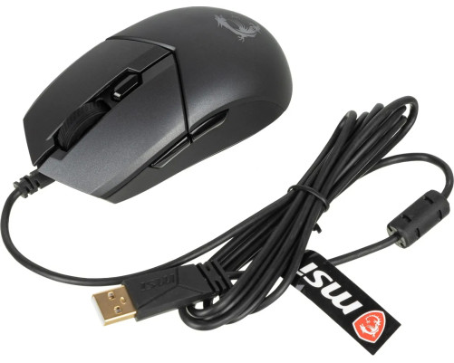 Мышь проводная игровая MSI Clutch GM11, 5000 dpi, RGB lighting, черный Мышь проводная игровая MSI Clutch GM11, 5000 dpi, RGB lighting, черный