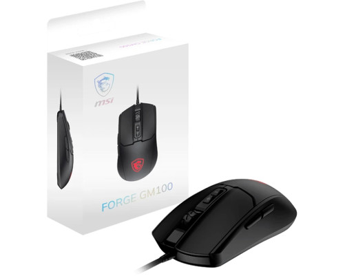 Мышь проводная игровая MSI FORGE GM100, 7 кнопок, 6400 dpi, подсветка, черный Мышь проводная игровая MSI FORGE GM100, 7 кнопок, 6400 dpi, подсветка, черный
