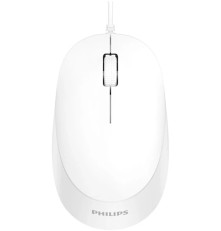 Мышь проводная Philips SPK7207, 3 кнопки, USB 2.0, 1200dpi, белый