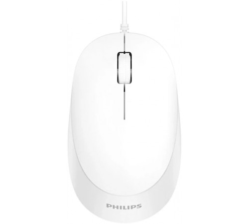 Мышь проводная Philips SPK7207, 3 кнопки, USB 2.0, 1200dpi, белый