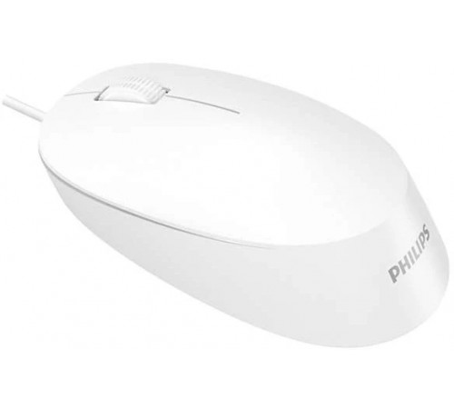 Мышь проводная Philips SPK7207, 3 кнопки, USB 2.0, 1200dpi, белый