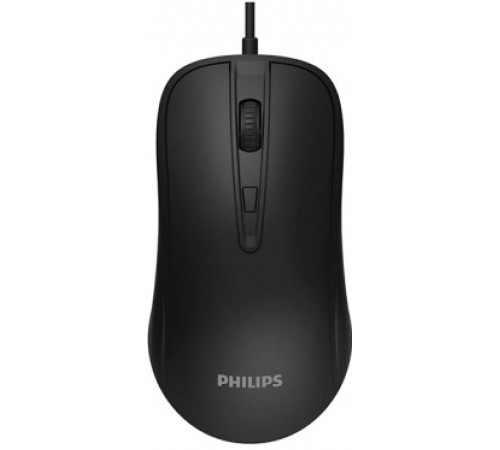 Мышь проводная Philips SPK7214, 4 кнопки, USB 2.0, 800-1600 dpi, черный
