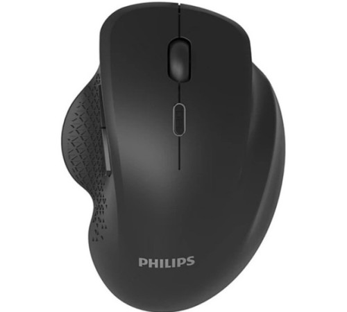 Мышь беспроводная Philips SPK7624, 2.4 GHz, Bluetooth 3.0/5.0, 6 кнопок, 800-1600 dpi, черный