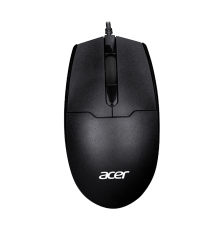 Мышь проводная Acer OMW126, 3 кнопки, 1000 dpi, USB, черный