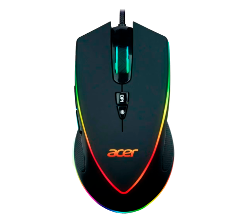 Мышь проводная игровая ACER OMW131, USB, 6000 dpi, RGB, 6 кнопок, черный
