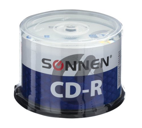 Диски CD-R SONNEN 700 Mb 52x Cake Box, КОМПЛЕКТ 50 шт.