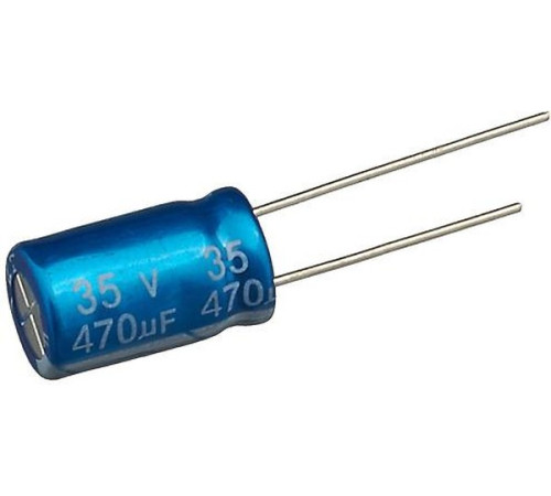 Конденсатор JB ECAP (К50-35), 470мкФ, 35В, 105°C, 20%, 10x17мм P:5мм