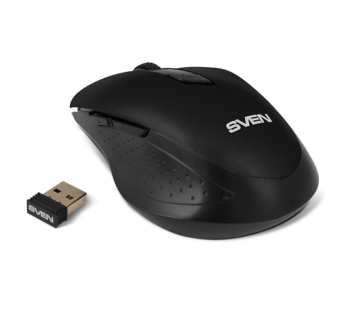 Мышь беспроводная SVEN RX-425W, 2.4 GHz, 6 кнопок, 800/1200/1600 dpi, черный