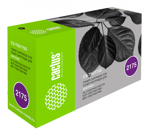 Картридж лазерный Cactus CS-TN2175S TN-2175 для Brother HL-2140/2150/2170 (2600 стр.)