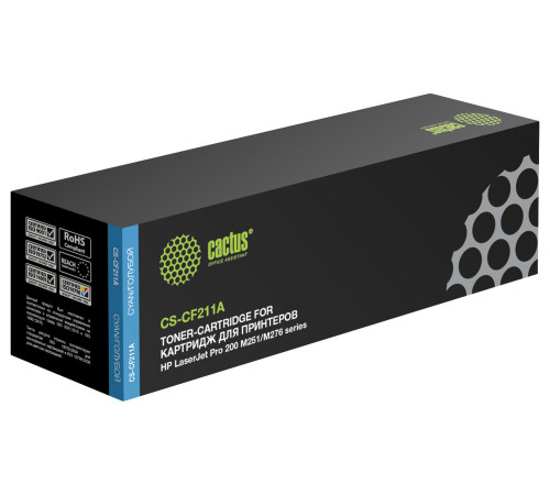 Картридж лазерный Cactus CS-CF211A CF211A для HP LJ Pro 200 M251/M276, голубой (1800 стр.)