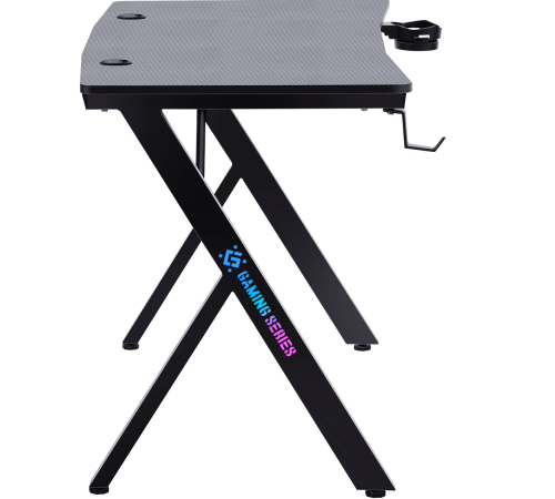 Стол компьютерный Defender AroX, держатель для наушников, подставка для кружки, чёрный, МДФ, RGB