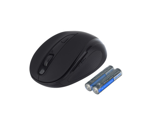 Мышь беспроводная GoPower GPM03, 6 кнопок, 1200 dpi, USB, бесшумная, Soft-Touch черный