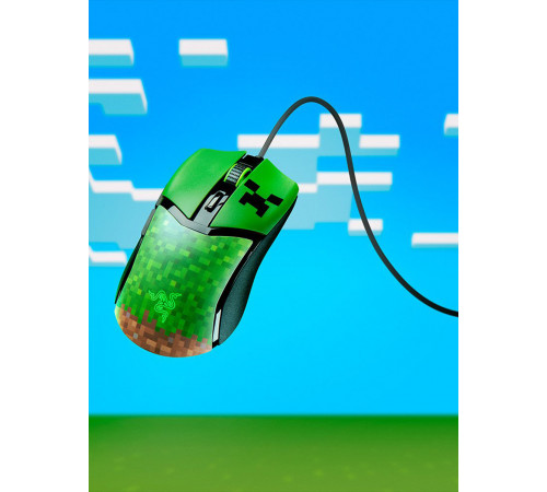 Мышь проводная игровая Razer Cobra - Minecraft Ed., зеленый