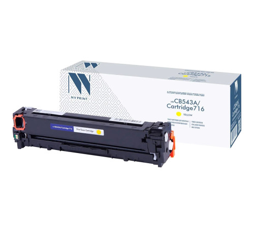 Тонер-картридж NVP NV-CB542A/NV-716 универсальный для HP/Canon Color LaserJet CP1215/ CP1515n/ CM1312/ CM1312nfi/ i-SENSYS LBP-5050/ MF8030C/ MF8050C/ 8080C , желтый (1400 стр.)