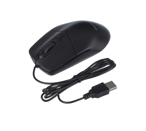 Мышь проводная GoPower GPM01, 3 кнопки, 1000 dpi, USB, черный