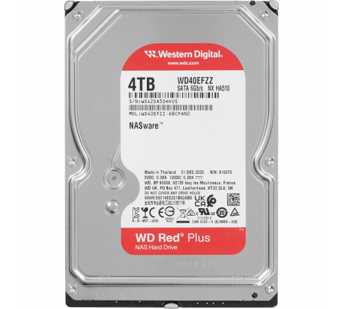 Жесткий диск 4TB Western Digital Red Plus WD40EFZZ
