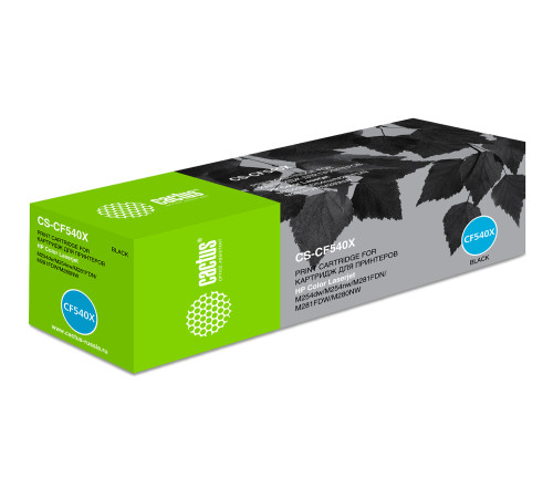 Картридж лазерный Cactus CS-CF540X CF540X для HP LJ M254dw/M280nw/M281fdn, черный (3200 стр.)