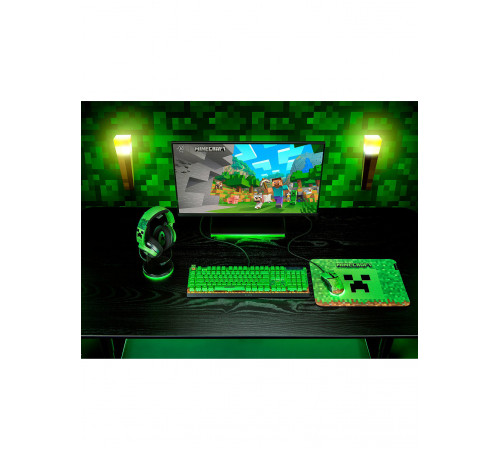 Мышь проводная игровая Razer Cobra - Minecraft Ed., зеленый