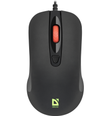 Мышь проводная Defender Ultra Classic MB-280, 7 цветов, 4 кнопки, 1000/1200dpi, черный