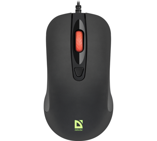 Мышь проводная Defender Ultra Classic MB-280, 7 цветов, 4 кнопки, 1000/1200dpi, черный