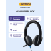 Гарнитура проводная Logitech H540, USB, черный