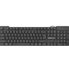 Клавиатура проводная Defender Element HB-190 USB RU, полноразмерная, черный
