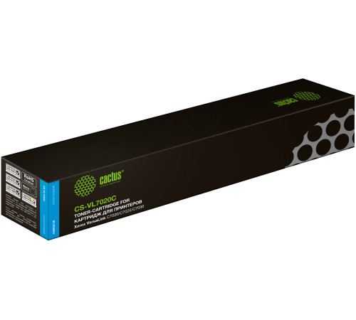 Картридж лазерный Cactus CS-VL7020C 106R03748 для Xerox VersaLink C7020/C7025, голубой (16500 стр.)