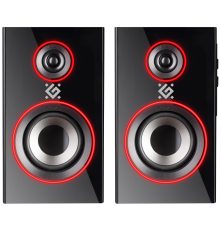 Акустическая система Defender Solar 20, 2.0, 20 Вт, подсветка, BT, 230В, черный