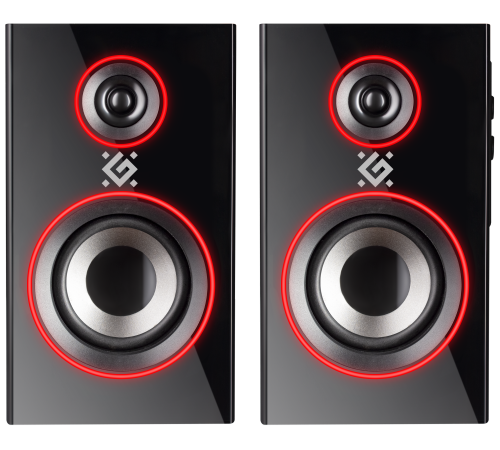 Акустическая система Defender Solar 20, 2.0, 20 Вт, подсветка, BT, 230В, черный