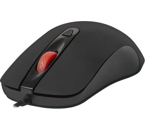 Мышь проводная Defender Ultra Classic MB-280, 7 цветов, 4 кнопки, 1000/1200dpi, черный