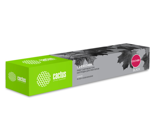 Картридж лазерный Cactus CS-EXV34BK C-EXV34 BK для Canon IR Advance C2030L/C2030i, черный (23000 стр.)