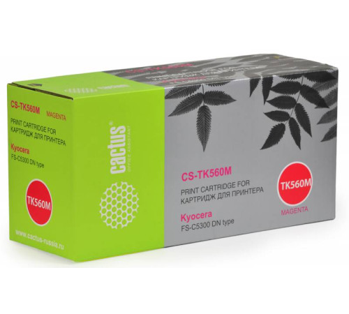 Картридж Cactus CS-TK560M TK-560 для Kyocera FS-C5300DN, пурпурный (10000 стр.)