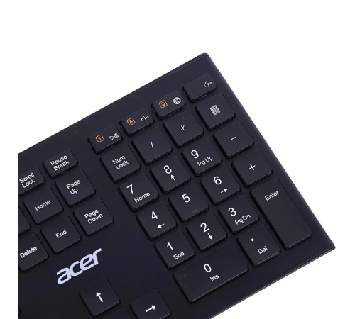 Клавиатура беспроводная Acer OKR010, slim, мультимедийная, черный