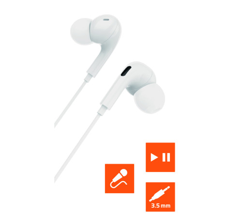 Наушники проводные GoPower GPHP06, белый