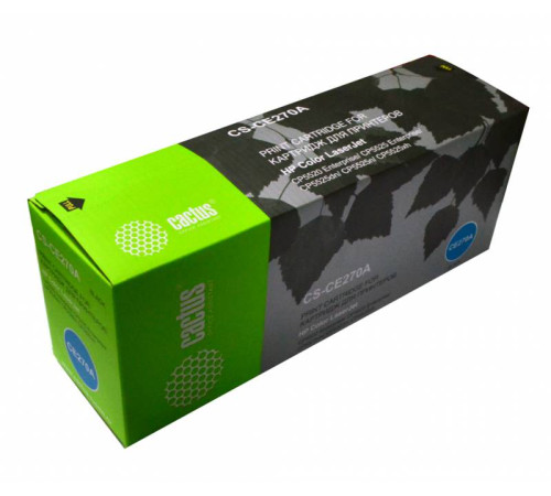 Картридж лазерный Cactus CS-CE270A CE270A для HP LJ Ent CP5525, черный (13000 стр.)