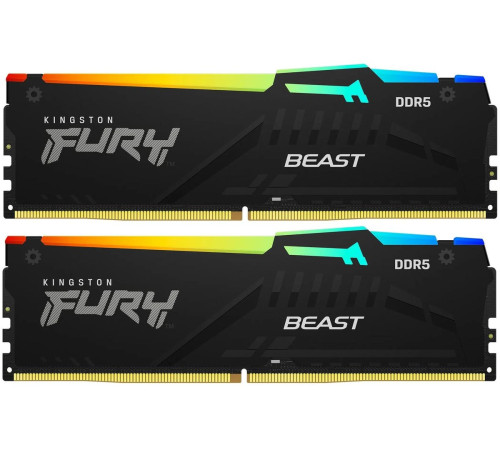 Модуль оперативной памяти Kingston 16GB  FURY Beast RGB EXPO DDR5 5600Mhz (Kit of 2)