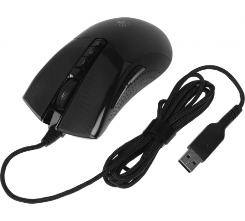 Мышь проводная игровая A4Tech Bloody W90 Ma, 10000 dpi, USB, 7 кнопок, черный