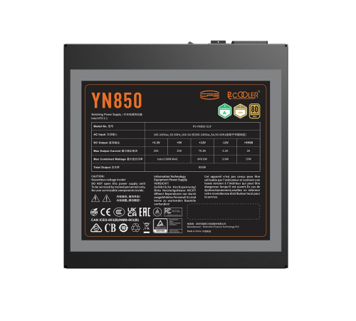 Блок питания 850 Вт PCCoole P5-YN850-G1F, черный