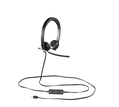 Гарнитура проводная Logitech H650E, USB, Stereo, черный