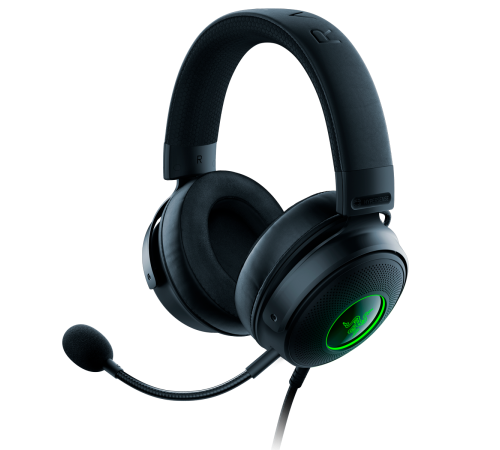 Гарнитура проводная игровая Razer Kraken V3 Hypersense, черный