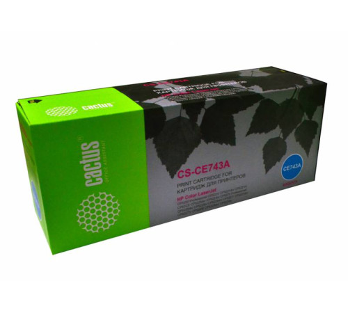 Картридж Cactus CS-CE743A CE743A для HP LJ CP5220/CP5221/CP5223/CP5225, пурпурный (7300 стр.)