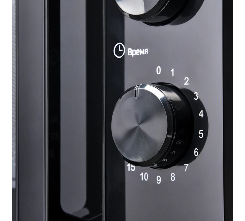 Микроволновая печь MONSHER MTW 201 Noir, черный/серебристый